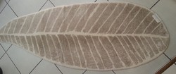 TAPIS FEUILLE BEIGE